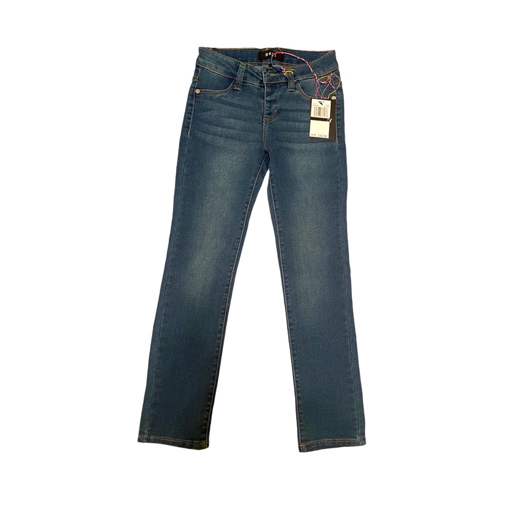 NWT DKNY Girls Blue Stretch Skinny Denim Jeans Size 7